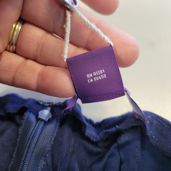 Ralph Lauren Purple Label Navy Blue Wide Leg Sailor Button Palazzo Pants Size 6 - Picture 9 of 14